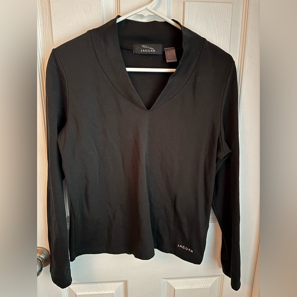 Jaguar Automotive Women’s Size Large Black Long-Sleeve Top